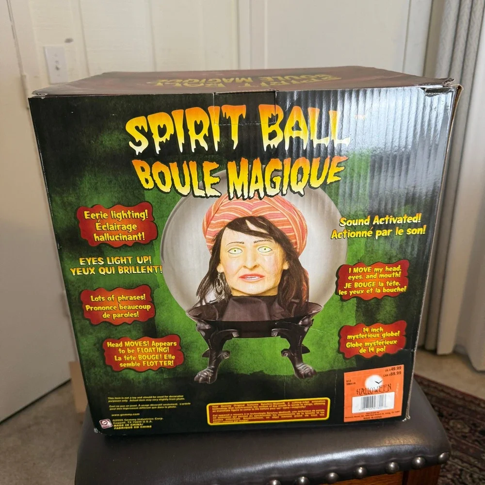 Gemmy Spirit Ball Boule Magique Fortune Teller Animated Halloween Prop 14